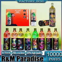 Original R&M Paradise 10K Puffs Cloud Beast Disposable E cigarette Vape Pen 17ml Prefilled 5% Cartridge Pod Device rechargeable Battey Airflow Control vapes