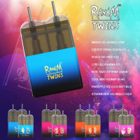 Electronic Cigarette RandM Twins Rechargeable Disposable Vape Device With Double Flavors And Mesh Coils Without Mixed Taste 6000 puffs